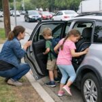 The Safest Way for Children to Enter and Exit a Vehicle Near Traffic